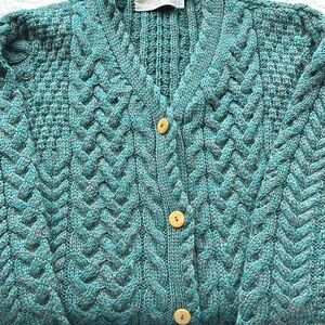 Imported Irish green cardigan